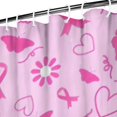 thumbnail image 3 of Pink Breast Cancer Awareness Pattern Shower Curtain 72"x84" ,Bathroom Decorative Shower Curtains Set with 12 Hooks,Modern Waterproof Washable Shower Curtain, 3 of 6