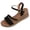 Black, variant on Qingpeng Womens Espadrille Wedge Sandals Braided Strap Open Toe Ankle Buckle Closure Platform Shoes for Summer Vacation