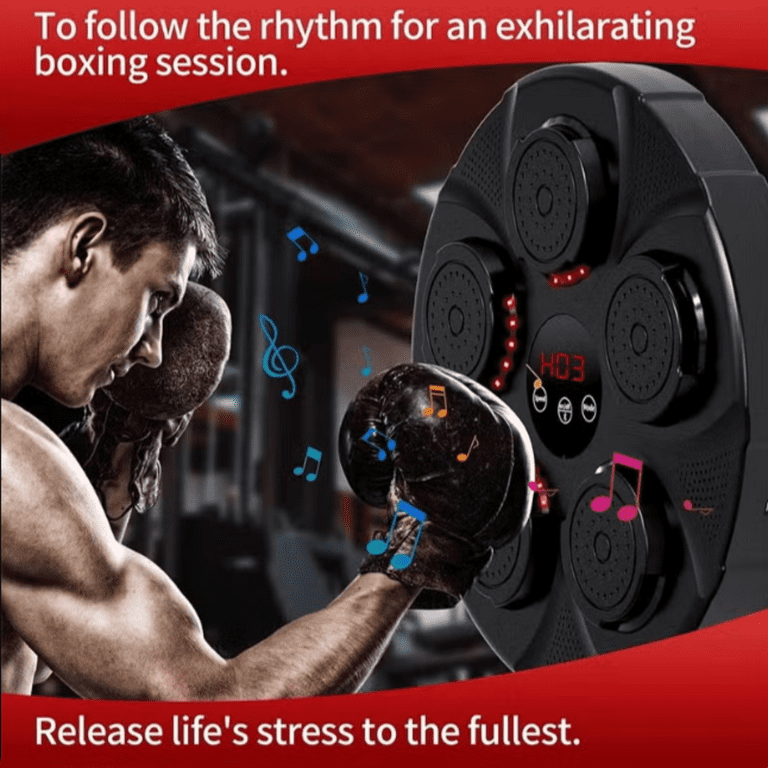 Music Boxing Machine With Gloves, Electronic Boxing Wall Target, Rechargeable Smart Boxing Reaction Target Boxing Machine With Bluetooth, Boxing