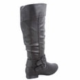 thumbnail image 3 of Coco-20 Women's Fashion Buckles Low Heel Round Toe Zipper Knee High Riding Boots, 3 of 3