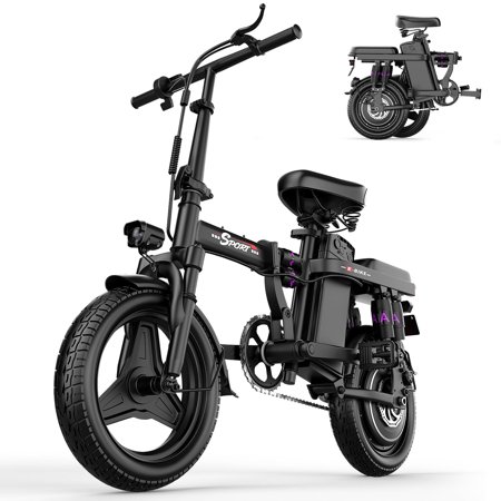 ASKGO 749W Foldable Electric Bike for Adults and Teen ,48V 15AH Two-person electric bike, 25Mph&30Miles, multi-shock absorption provides higher comfort,365 pounds,UL2849