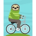 thumbnail image 3 of Lee, Nancy 20x24 Black Modern Framed Museum Art Print Titled - Cycling Sloth, 3 of 5