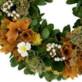 thumbnail image 5 of Northlight Mixed Shaved Wood Florals Artificial Small Spring Wreath - 11" - Orange, 5 of 9