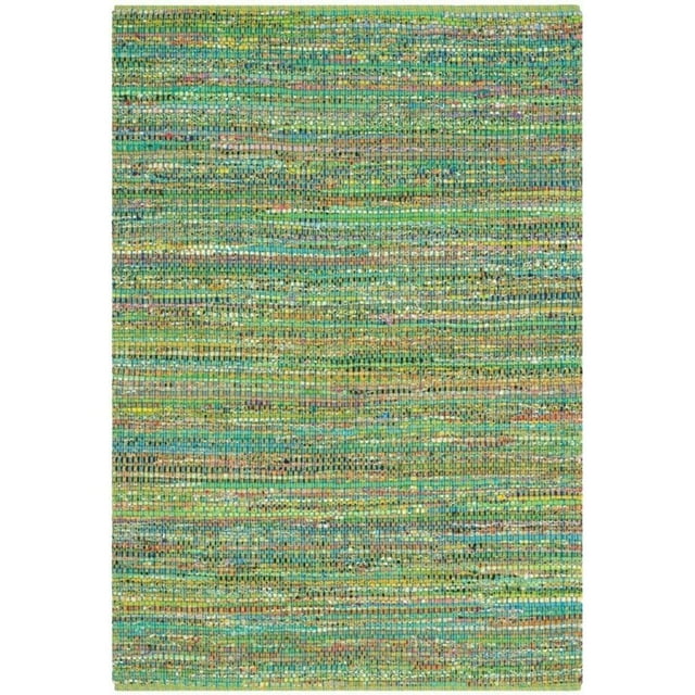 Safavieh Nantucket Collection NAN220B Handmade Green Cotton Area Rug (5' x 8')