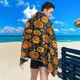 thumbnail image 5 of Dreamtimes Beach Towels Halloween Pumkin Camping Towels Sand Free Beach Towel, 30"x60" Large Beach Towels Quick Dry Bath Travel Towels Pool Yoga Beach Mat for Men Women, 5 of 7