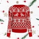 thumbnail image 4 of Crew Cuello de Navidad Pullover Blusa Pullover Reindeer Papá Noel Plazo de Rojo l Sunnimix Suéter tejido, 4 of 8