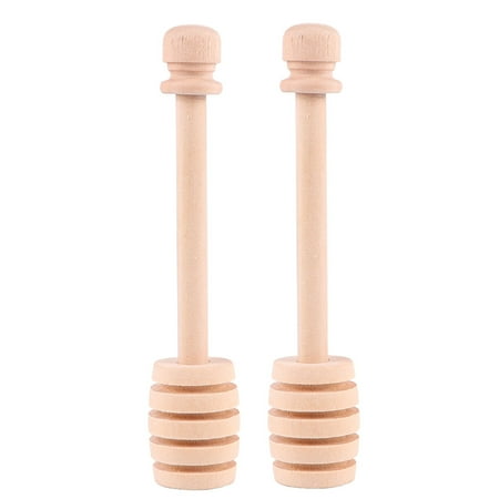 

HEMOTON 8pcs Wooden Stirrer Honey Dipper Sticks Jam Dippers Syrup Stirrer for Honey Pot