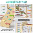thumbnail image 3 of WoodTooy Rainbow Climb and Slide Set Toddler Wooden Jungle Gym Indoor Outdoor Play Equipment Multicolor, 3 of 7