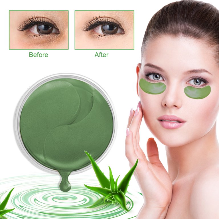 Aliver Aloe Veoe Eye Patches,Hydrogel Under Eye Masks for Dark Circles,Hydrating | 60 Pieces/30 Pairs