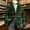 Green#07, variant on Christmas Blazer for Men Oversized Corduroy Christmas Printed Notch Lapel Single Breasted Suit Jackets Mens Xmas Print Holiday Party Turndown Blazers Button Slim Fits Business Office Blazers