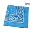 thumbnail image 3 of thinsony 3 Pcs Foulard Carrée Imprimée pour Femmes Hommes Bandeau de Cyclisme Mode Polyester, Bleu Ciel, 3 of 6