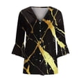 thumbnail image 5 of LOVZFMLL Cardigan pour Femmes Cardigan à Boutons Veste Imprimée Manches 3/4 Col Cardigan Imprimé Veste Cardigan Décontractée Veste Cardigan, 5 of 5