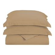 Superior Solid Wrinkle-Free Duvet Cover Set, Twin XL, Taupe