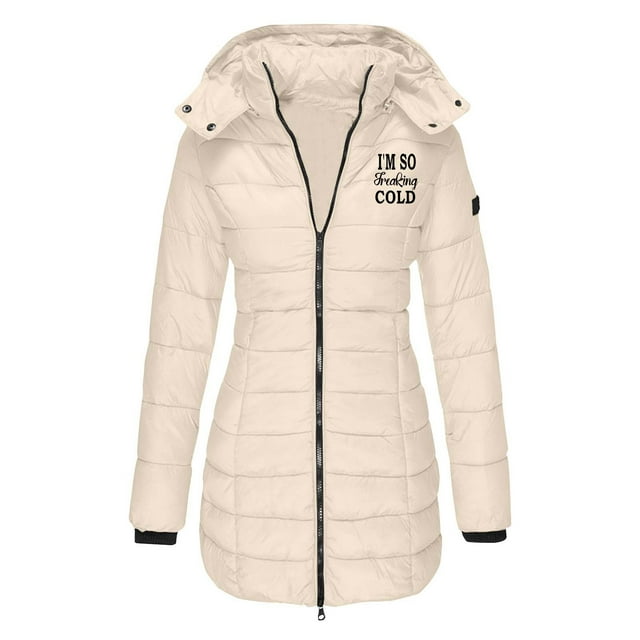 Birdeem Veste à Capuche en Coton pour Femmes, Mode Décontractée, Longueur Moyenne, Amincissante et Chaude
