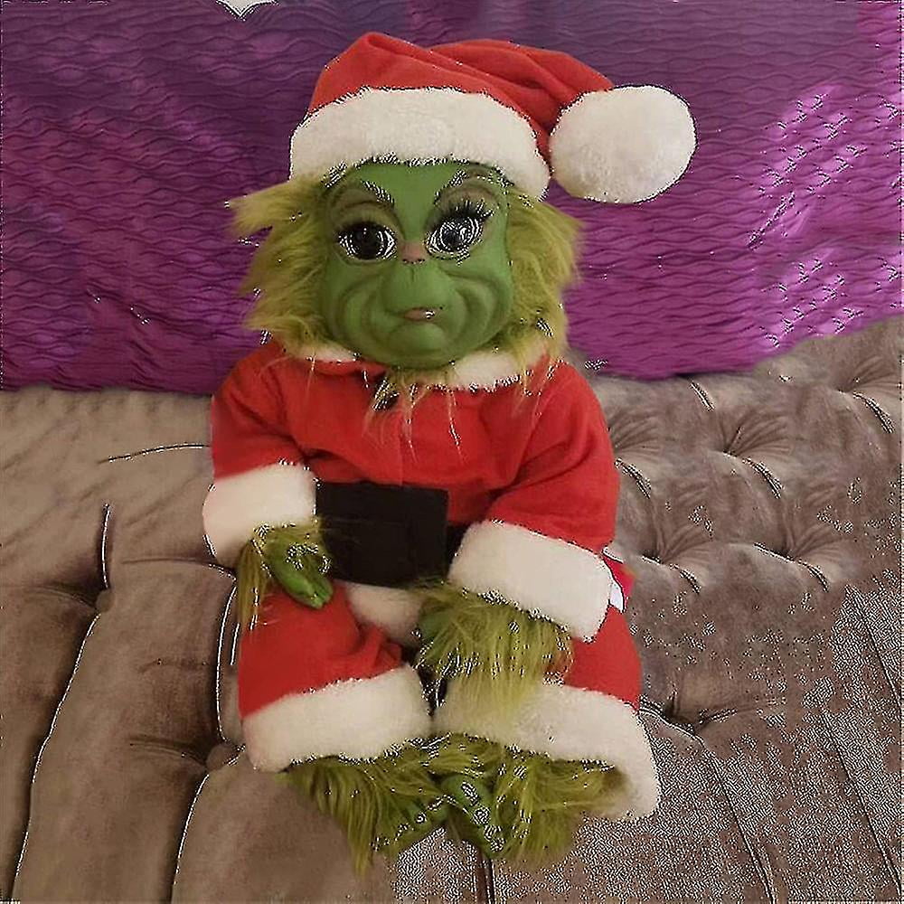 Christmas The Grinch Latex Plush Doll Baby Grinch Stuffed Toy