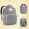 thumbnail image 2 of GPED Diaper Bag Backpack, Multifunctional Baby Changing Bag with Insulated Milk Bottle Pocket & Stroller Strap, Large Capacity Travel Backpack with USB Charging Port, Baby Bags for Boys Girls(Gray), 2 of 7