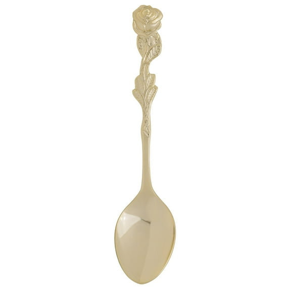 Harold Import GD-9 Gold-Plated Rose Demi Spoon 4-1/2"
