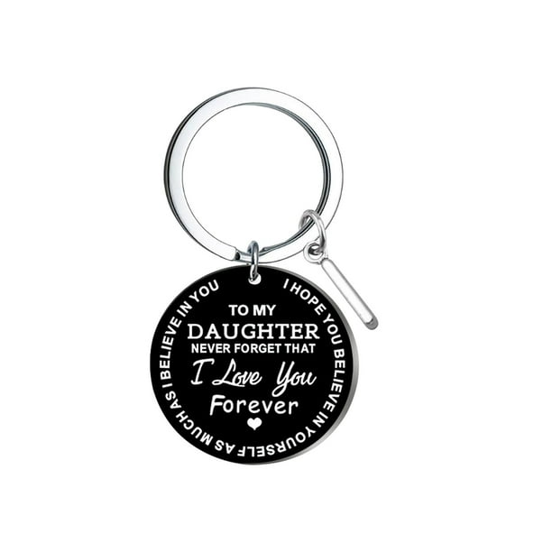 Llavero creativo DIY para mi hija, acero inoxidable negro, apellido, 26 letras, 2,5 cm Wmkox8yi sjalhkljlk3844