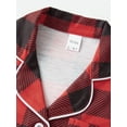 thumbnail image 5 of Jaweiwi Matching Family Plaid Pajamas Set for Christmas, Long Sleeve Shirt with Pants Plaid Sleepwear Loungewear for Holiday Wear, 5 of 10