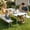 White, variant on OROFULL 6FT Folding Picnic Table Set, Heavy Duty Portable Table with 2 Benches, Indoor Outdoor Foldable Camping Furniture for Patio BBQ Party Backyard, Black