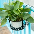 thumbnail image 5 of 1 Pcs Hanging Flower Pot, Iron Art Hanging Baskets, Metal Flower Pots, Plant Pot with Hooks, Hanging Basket for Plant, Detachable, for Balcony, Fence or Single Brick Wall(Black), 5 of 7