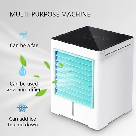 

ZHIYU New USB Charging Full Screen Feel Smart Mini Portable Air Conditioning Fan Home Air Cooler Portable Air Conditioner Fan Small Air Cooler for Room