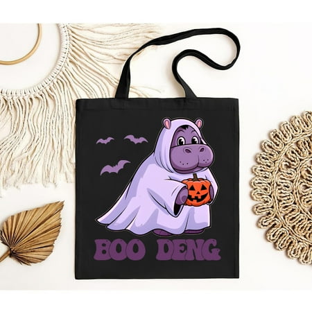 vintage Moo Deng - Boo Deng Tote Bag-TH16301