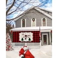 thumbnail image 5 of Garage Door Banner Cover 6 x 13 ft, Christmas Snowman and Snowflake Red and Black Buffalo Plaid Christmas Garage Door Decorations Holiday Christmas Backdrop Decor for Winter New Year Xmas Party, 5 of 6