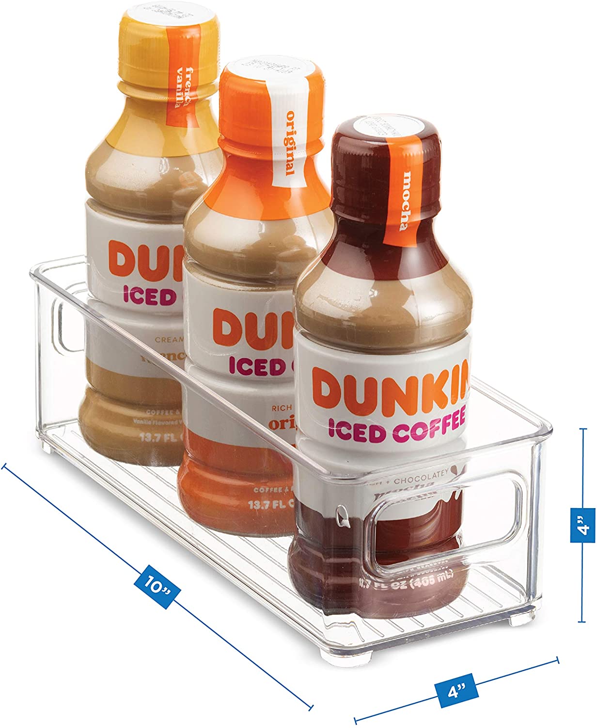 plastic organizer bins on Set Of 8 Stackable Plastic Food Storage Bins Refrigerator Organizer With Handles For Pantry Fridge Freezer Kitchen Countertops Cabinets Clear Plastic Bpa Free Food Storage Rack Walmart Com Walmart Com