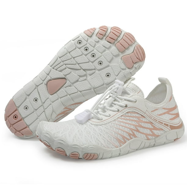 Zapatos de Agua Niños Antideslizantes Descalzos Secado Rápido para Niños Niñas (32) Blanco
