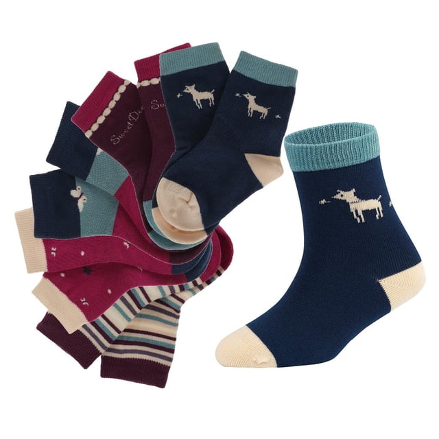 5 pares de calcetines unisex con personajes novedosos para niñas y niños El 16-18cm