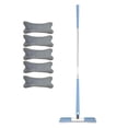 thumbnail image 3 of Trapeador plano lavable a mano, trapeador húmedo y seco, trapeador plano de microfibra giratorio de 360 ​​grados, 5 tela, 3 of 9