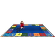 Joy Carpets Kid Essentials Note Worthy (Elementary) 7'8 x 10'9 Indoor Area Rug in Color Multi
