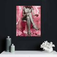 thumbnail image 4 of Nawypu Black Framed Women on Toilet - Fashion Wall Art Bathroom Black and Pink Wall Decor,Modern High Heels Picture Photos Canvas Wall Art, Pink Glam Glitter Canvas Posters,Funny Bathroom Artwork, 4 of 4