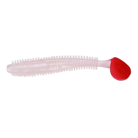 Powodzenia 5PCS/Set Soft T-Tail Fishing Lures Grub Worm Baits Fish Tackle Accessories White 9cm 4g