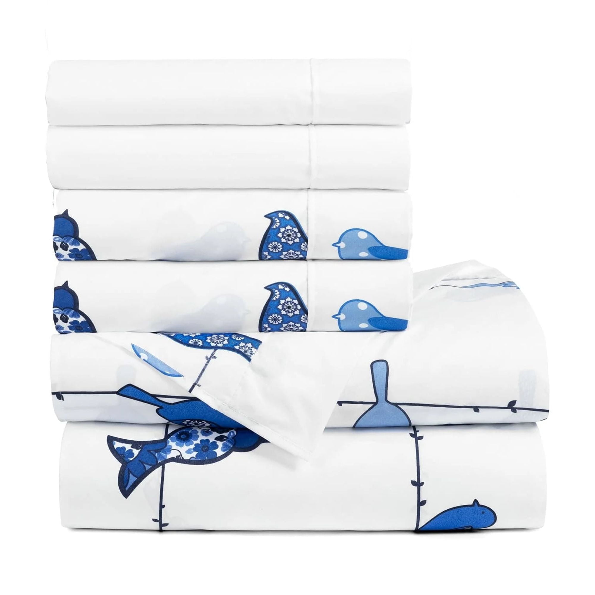 Lush Decor Rowley Birds Soft Sheet Set Multi 6Pc King
