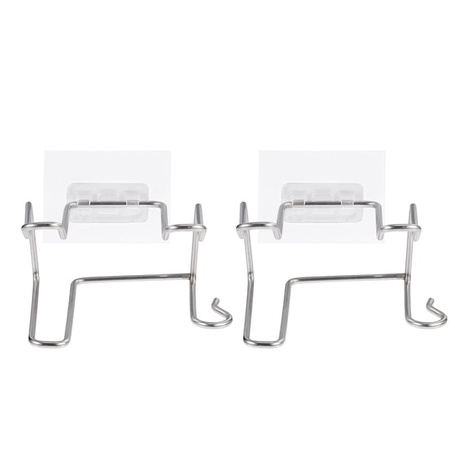 Bastidores de secador de cabello sin perforaciones para almacenamiento de baño soportes de pared de acero inoxidable