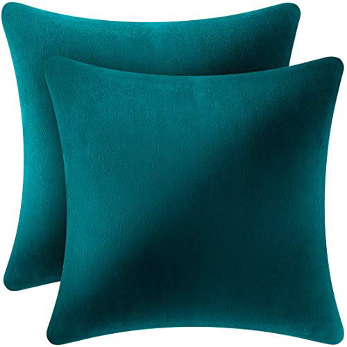 SET OF 2 New Square Toss Pillow 18 in x 18 in RED or GREEN 