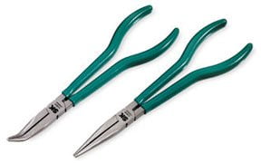 SK Hand Tool 11" Extra Long 45Deg Angle Needle Nose Pliers 17830