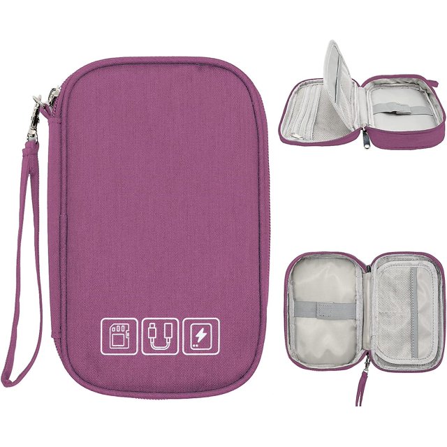 Bolsa organizadora de cables, bolsa electrónica pequeña plana, bolsa organizadora de cables, bolsa organizadora de cables, bolsa organizadora de cables de viaje