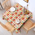thumbnail image 2 of Pioneer Flower Floral Print Pattern Square Tablecloth, Waterproof Wipeable Spillproof Washable Table Cover for Home Kitchen Party Decor, 42"x42", 2 of 6