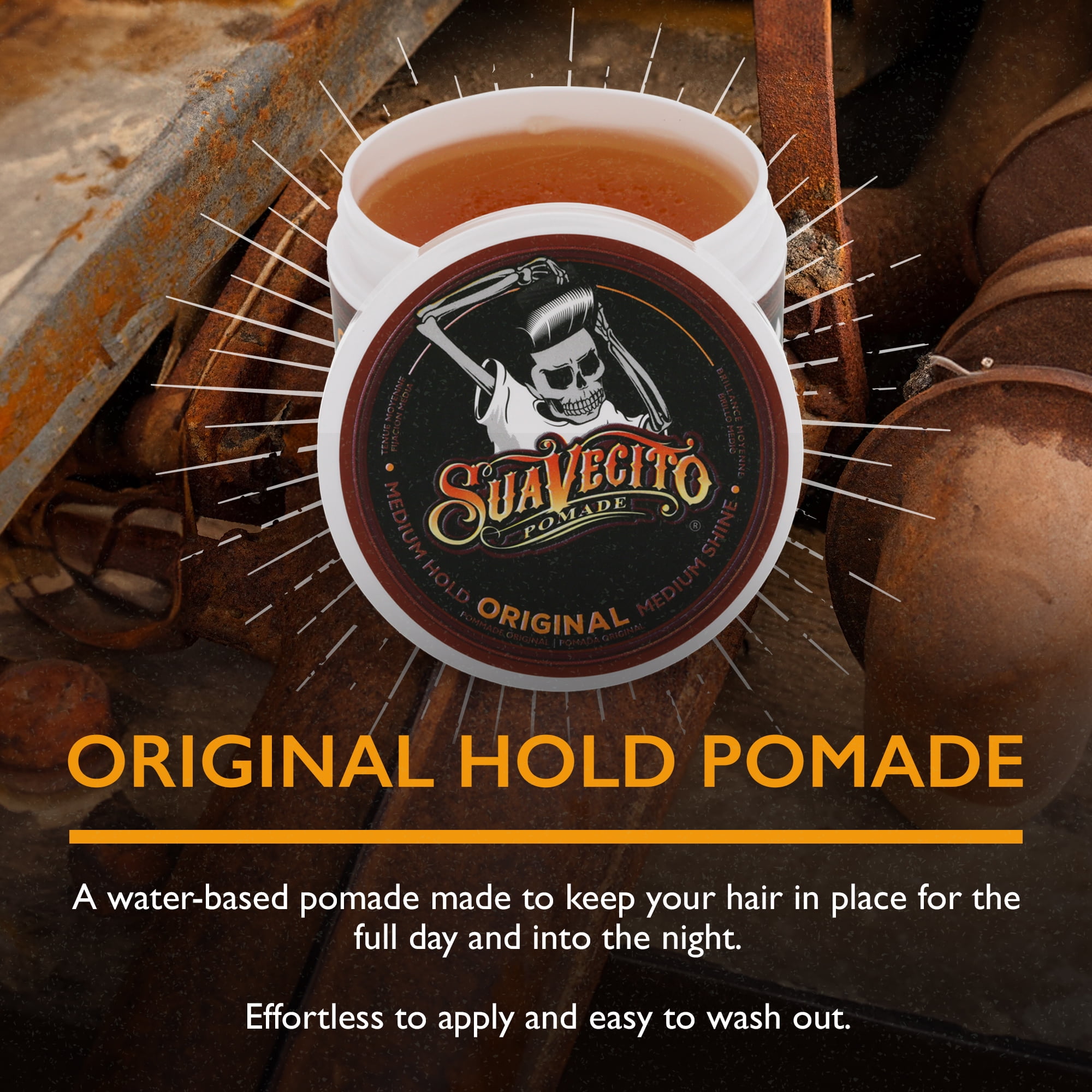 Suavecito Pomade original 8個分 Suavecito Pomade Original Hold Pomade - Water Based Hair Pomade