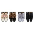 thumbnail image 2 of Comfy Cozy Sherpa Lined Hard Sole Women's Closed-Toe Warm House Slippers, 2 of 8