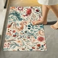 thumbnail image 2 of Yayeee Bath Rug for Bathroom Floor Non Slip Contour Fluffy Soft Absorbent Mat, 20"x24", Watercolor Leaves, 2 of 7