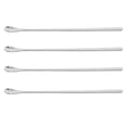 thumbnail image 2 of 1 juego de 4 cucharas de acero inoxidable de mango largo para mezclar cucharas de café (plata), 2 of 5