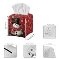 thumbnail image 3 of Psesaysky Cute Tissue Box Cover Square, Christmas Snowman Waterproof PU Leather Car Tissue Holder Facial Napkin Organizer Fashion Decorative on Table and Bathroom, Office, 3 of 7