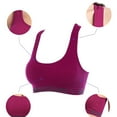 thumbnail image 3 of Push Up Bra Women Seamless Stretch Sport Bra Padded Bralettes Tank Tops Workout Gym Yoga Vest V-Neck No Underwire Bra Feature Hook and Eye Closure Molded Bra Style Y-459 , Pink-b M, 3 of 8