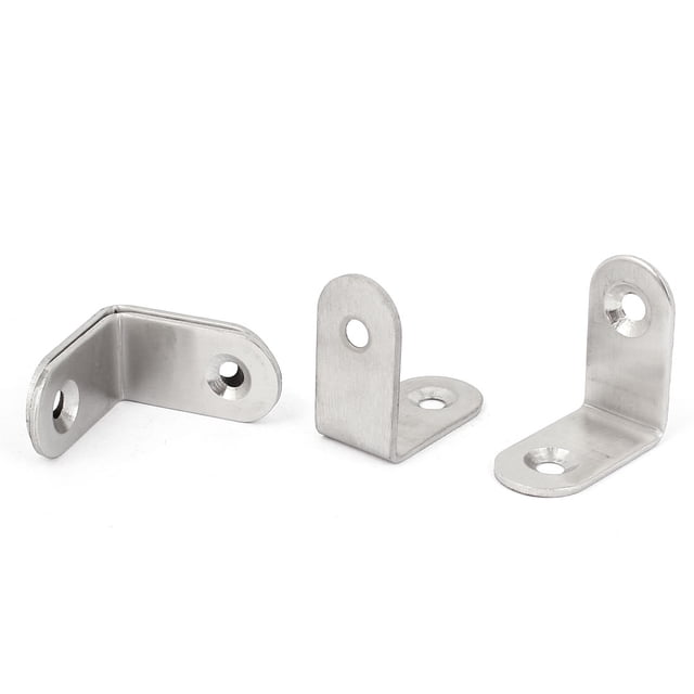 Uxcell 4 piezas Soportes de esquina para estantes de muebles 30x30x15mm