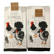 Kay Dee Designs Farmer's Market Chickens Kitchen Towels, 2 Count