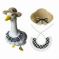 thumbnail image 2 of Lace Style Porch Goose Clothing Set – Hat and Scarf Outfit for Garden Ornament Decor, Vintage Farmhouse Patio Decor, Seasonal Home & Yard Decoration, 2 of 5
